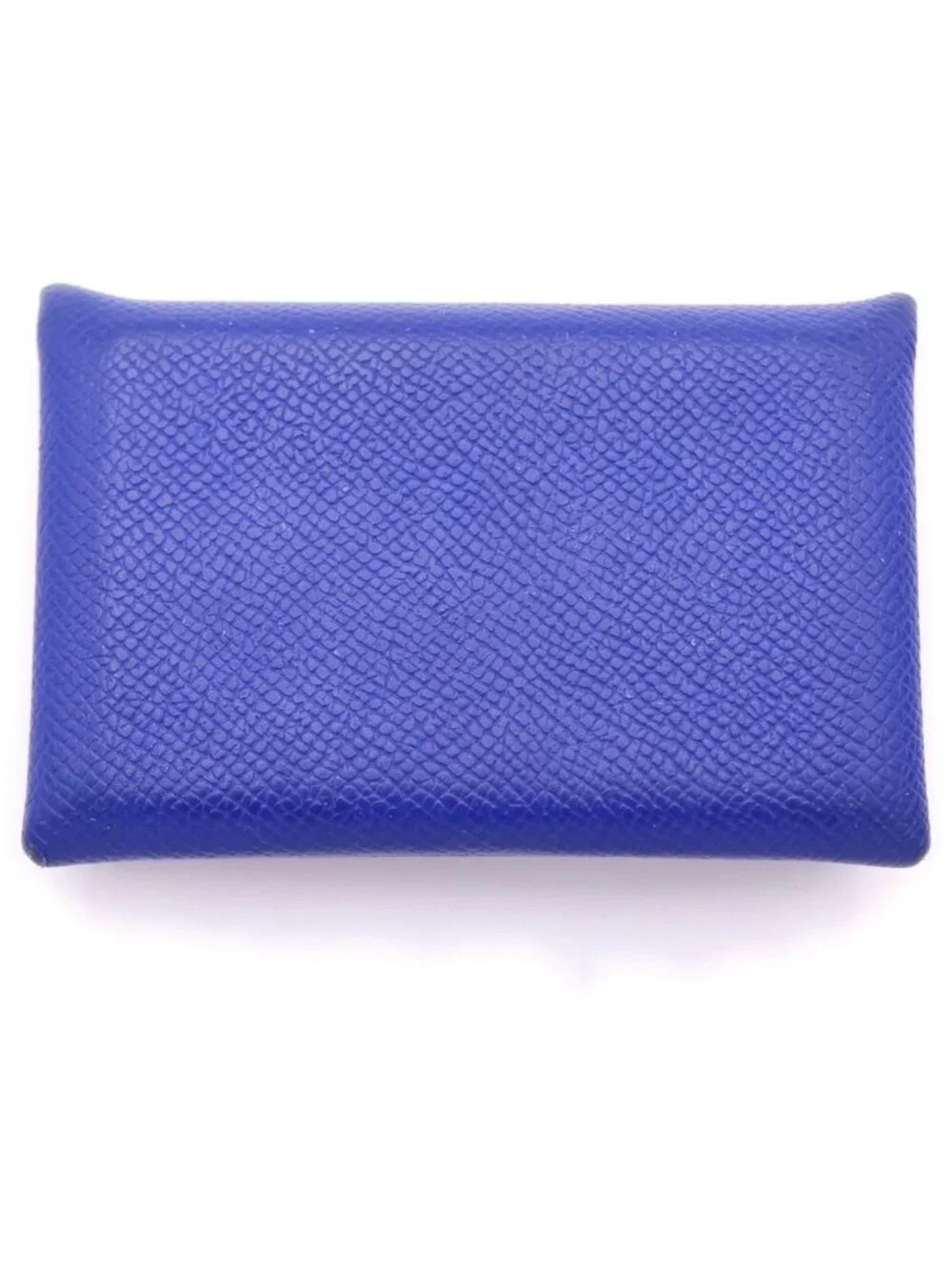 Hermes Calvi Coin Case Pouch Epsom Blue Electric